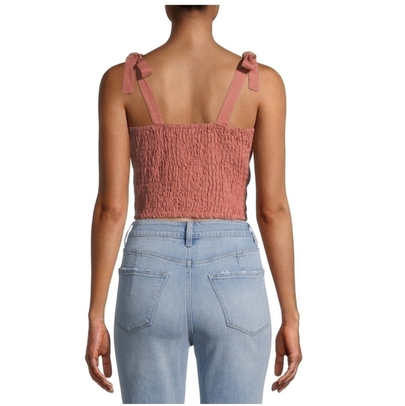 Monteau Crop top with button detail size S in mauve - Picture 4 of 7